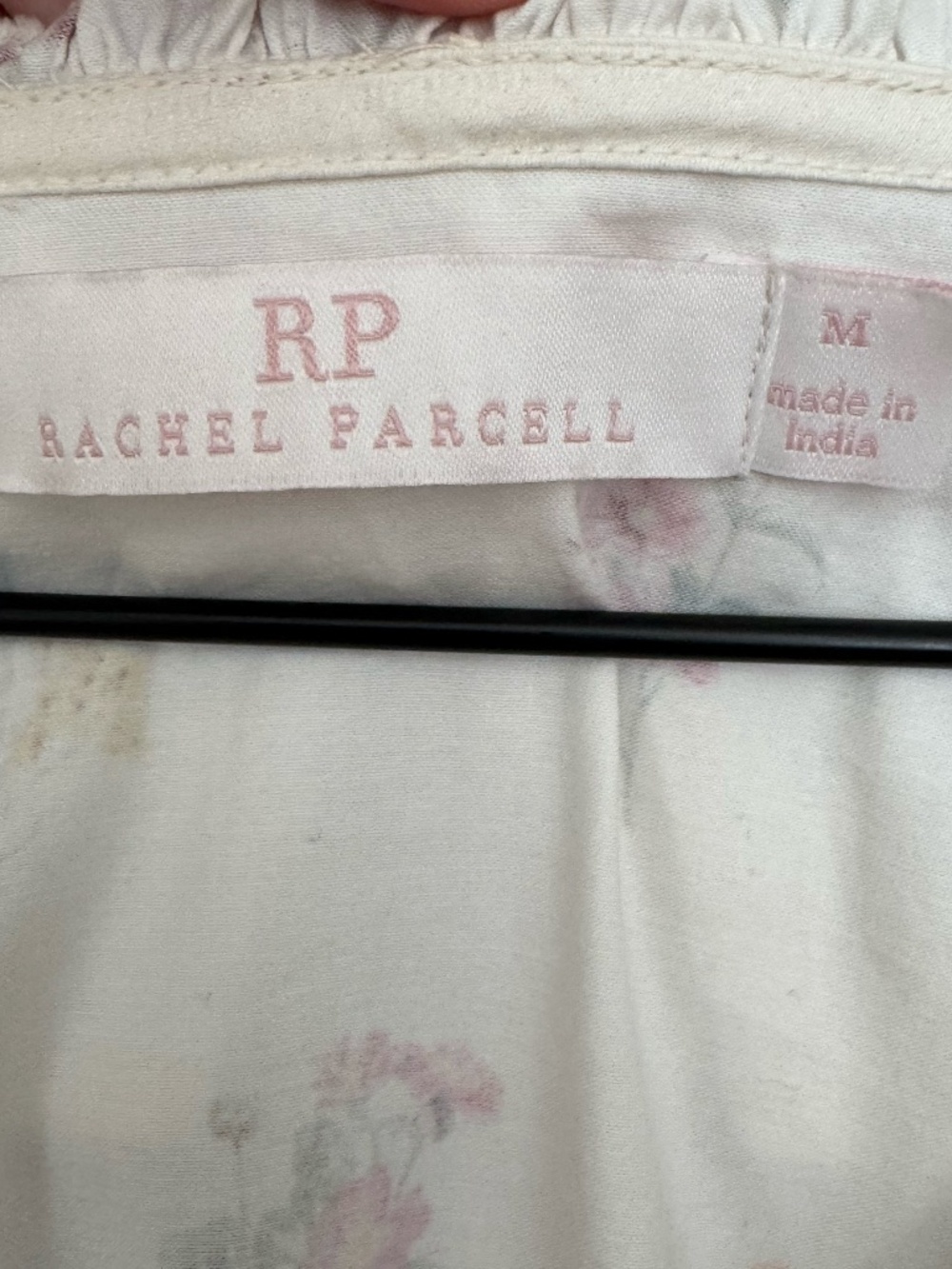 Rachel Parcell Spring Floral Ruffle Top Size M Long Sleeve Romantic Blouse - Picture 8 of 9